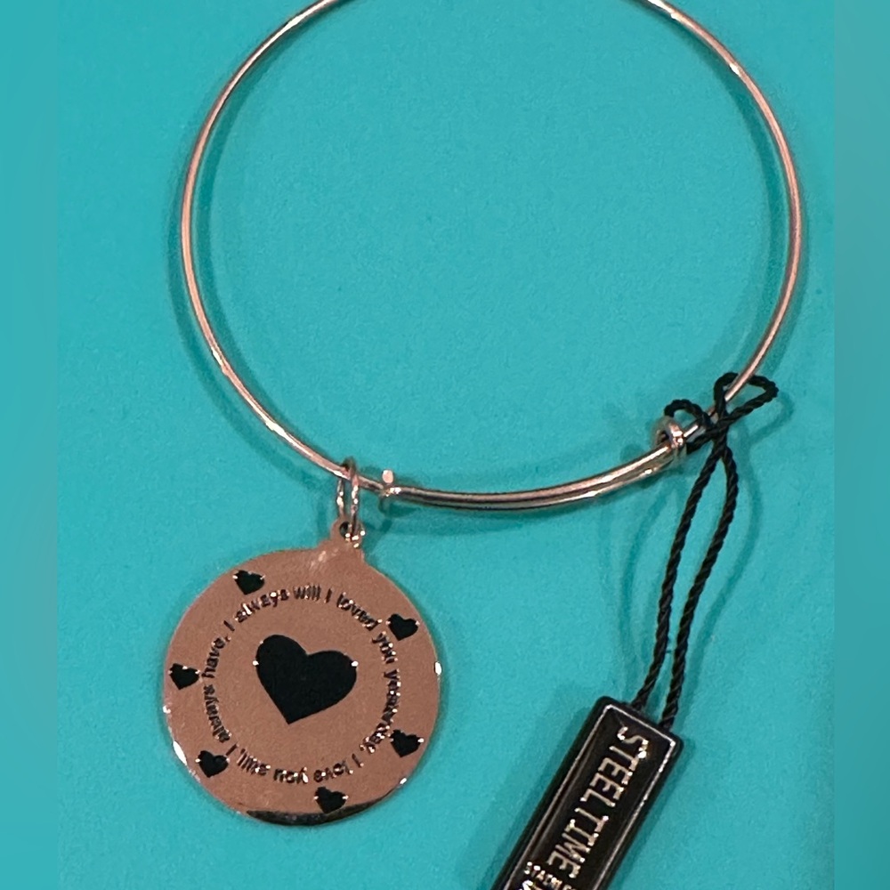 BN Steeltime rose plated Charm Bracelet